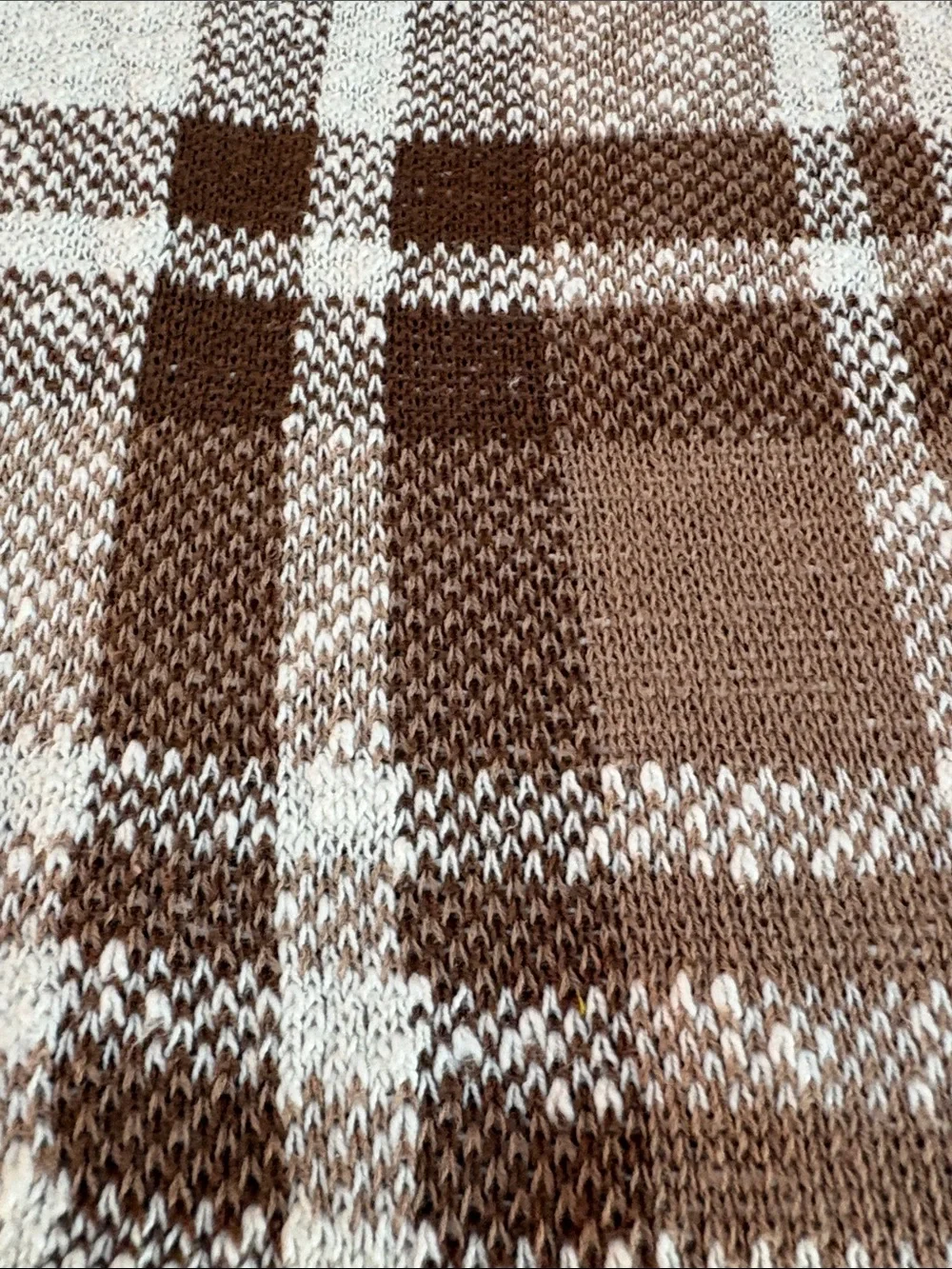 Double Knit Plaid Throw/ Blanket - reversible  - 💯 cotton - brand new